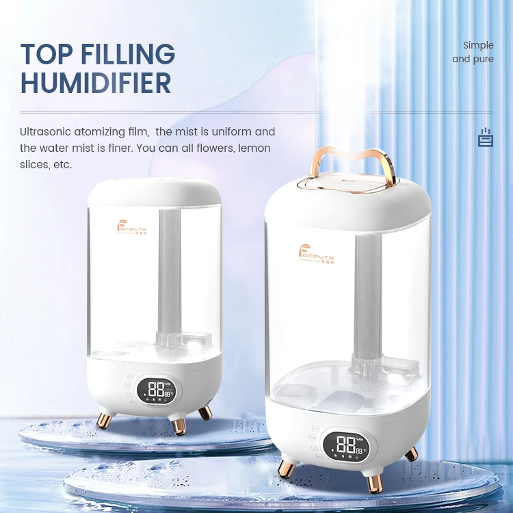 New Design Cold Mist Diffuser Air Purifier Smart Wifi Room Ultrasonic Humidifier