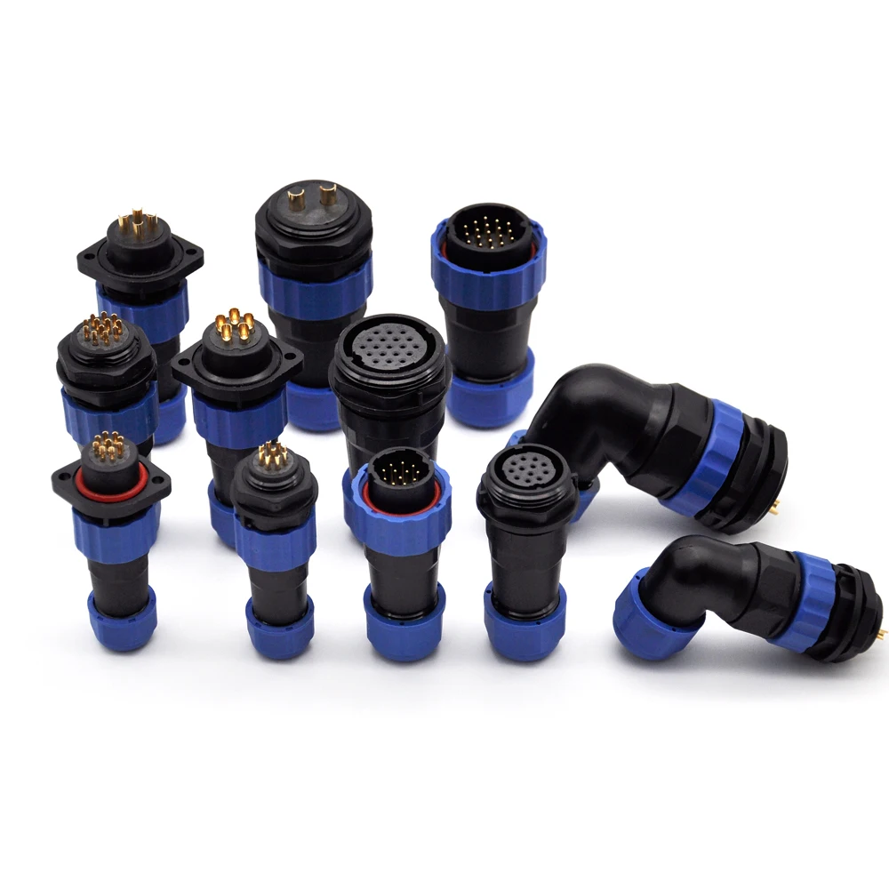 High Quality 5Pin M19 SP Male Female Flange IP68 Wire Cable Electrical Circular Low Voltage Waterproof Connector