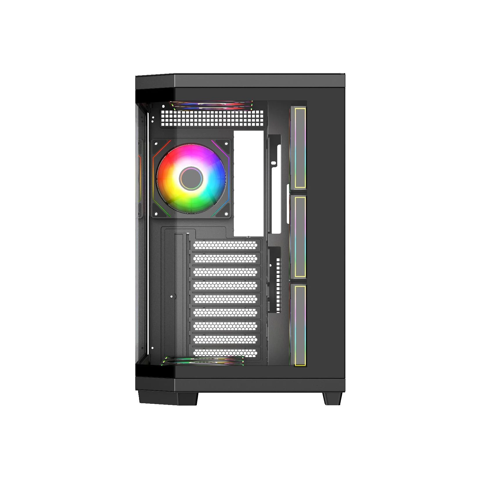 New model customized double-sided glass side Seaview computer case ATX wide capacity esport server chassis