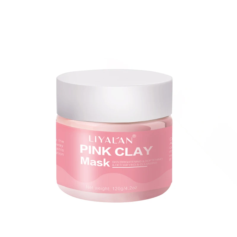  OEM Custom French Organic Face Face-pack Clay Shrink Pores Pink Mud