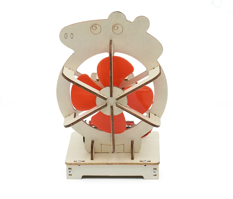 STEM Toys Educational Wood Puzzle Set Assembly Montessori Wind Power Generation