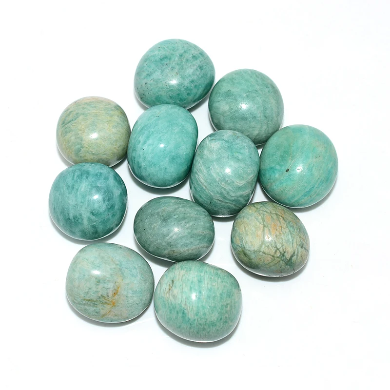 Wholesale Gemstone 20-30mm Natural Amazonite Tumbled Stones for Decoration