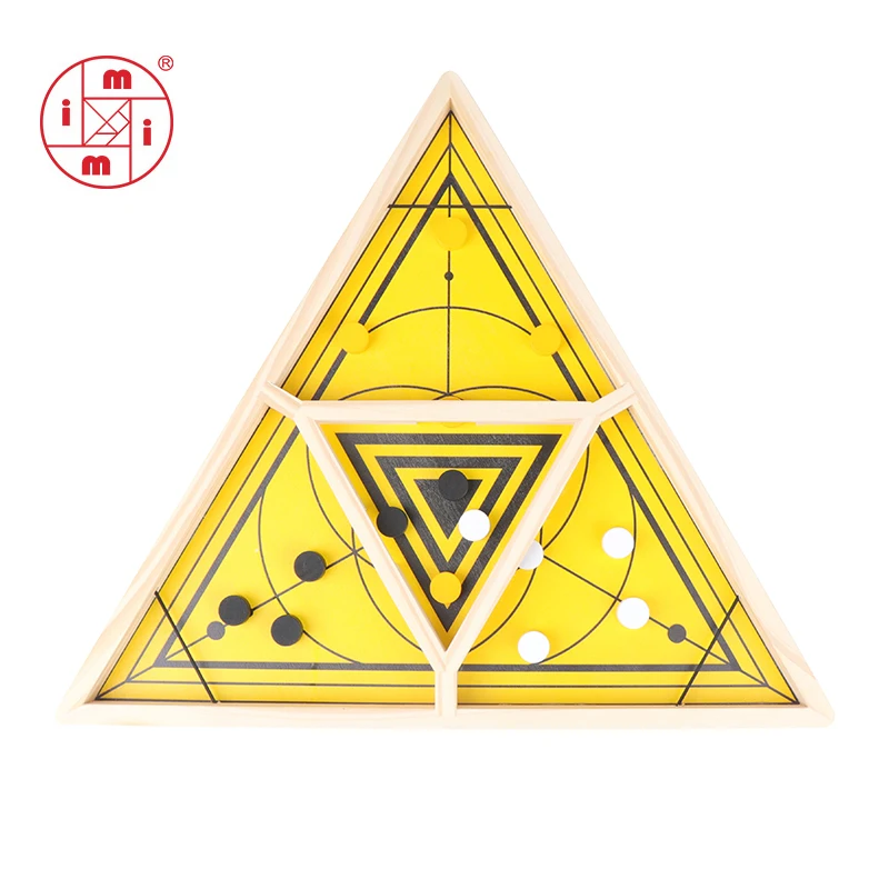 Wooden 3 player Sling Puck Game Factory party board game for kids Fast Table Desktop Battle Game