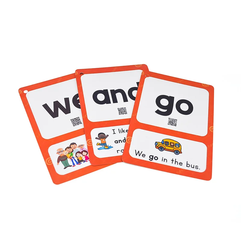 Custom blank card feelings teething alphabets card learning toy custom comic oracle printing kids educational flash cards