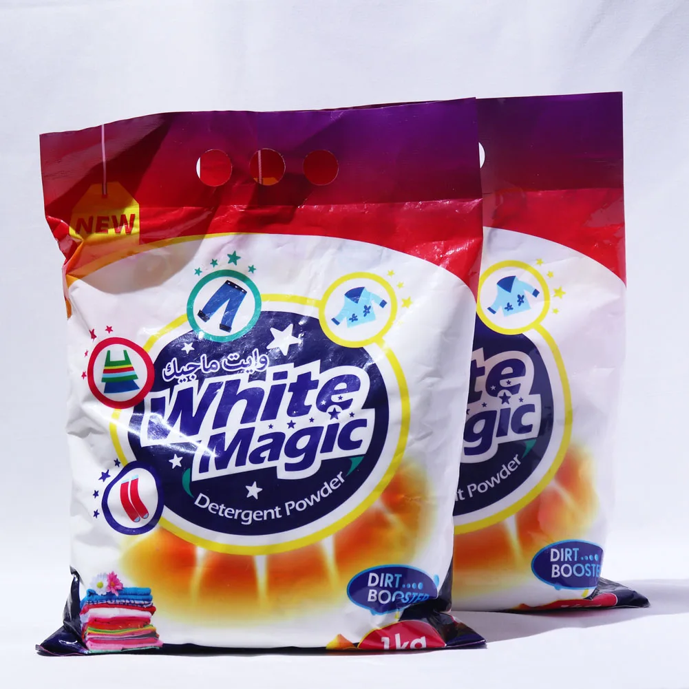 High foaming fragrance type  powder eco friendly white magic 1kg powder laundry detergent