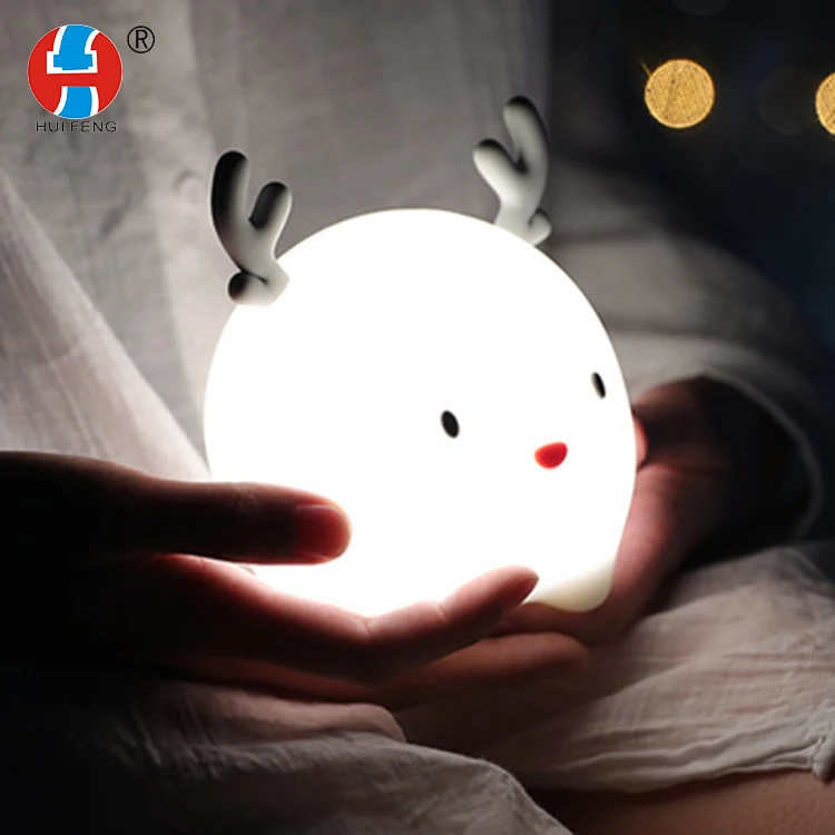 
cute fawn Silicone night lamp & USB charging beat night light and sleep atmosphere light 