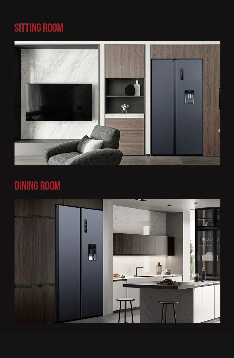side by side door Frost Free water dispenser refrigerator for US family