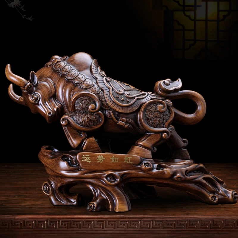 2022 Large Size Feng Shui Wall Street cattle statue gift for Chinese Zodiac cow Statue Cow Year