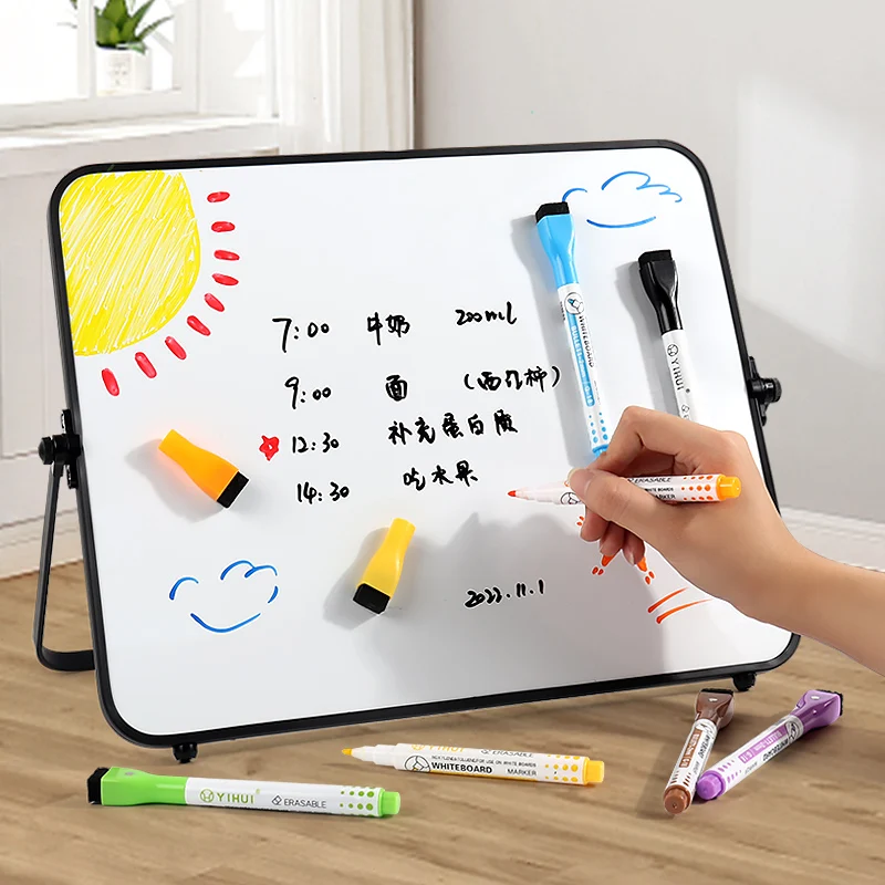 Hot Sales Magnetic Quick-Dry Refillable White Board Whiteboard Marker Pen Set With Eraser Office Gift Stationery