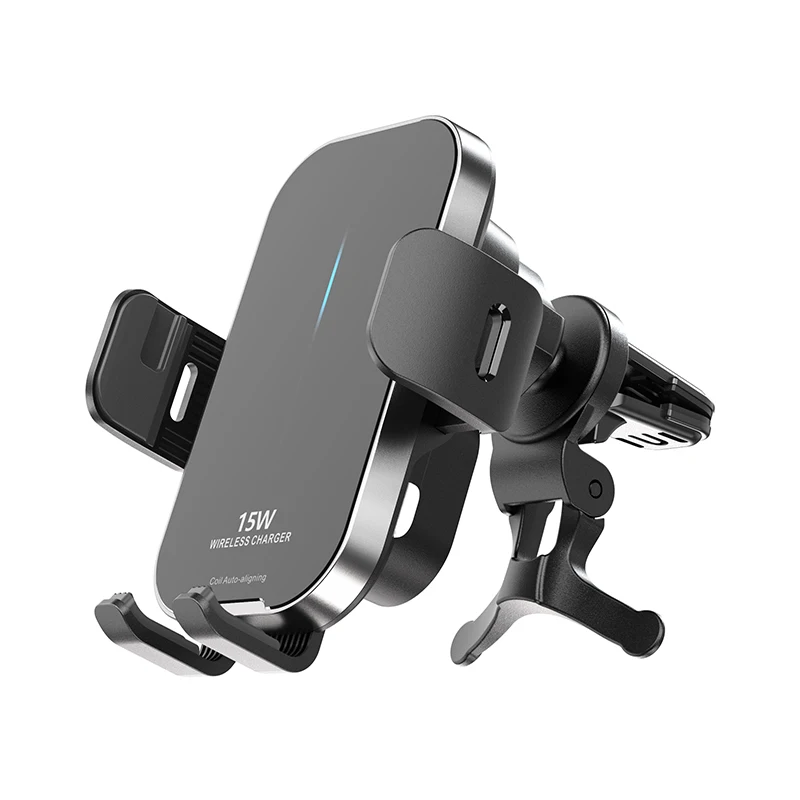 Trending 2022 Amazon Dual Motors FOD Sensor Auto Alignment Clamping 15W Wireless Car Charger for Samsung Galaxy Z Flip