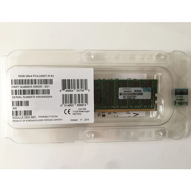 P00920-B21 HPE server ram 16GB Single Rank x4 DDR4 2933mhz Registered Smart Memory Kit