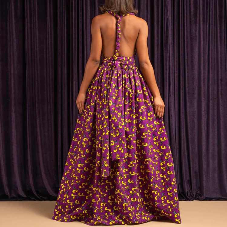 Женское длинное платье с Африканским принтом