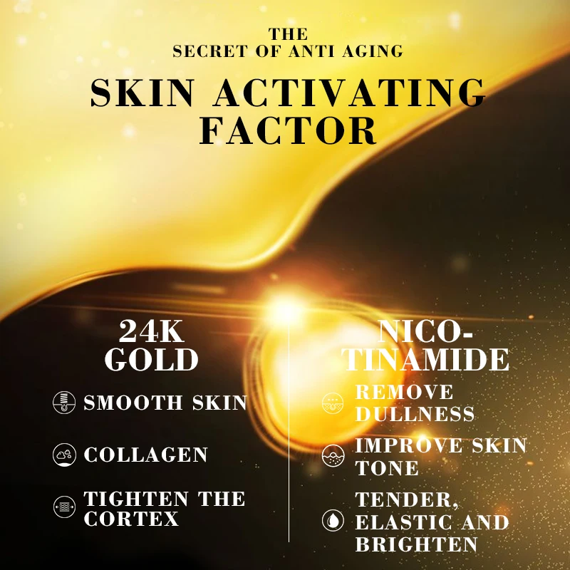 Private Label Hot Selling Collagen Gold Foil Face Mask 24K Repair Anti Freckle Sheet Facial