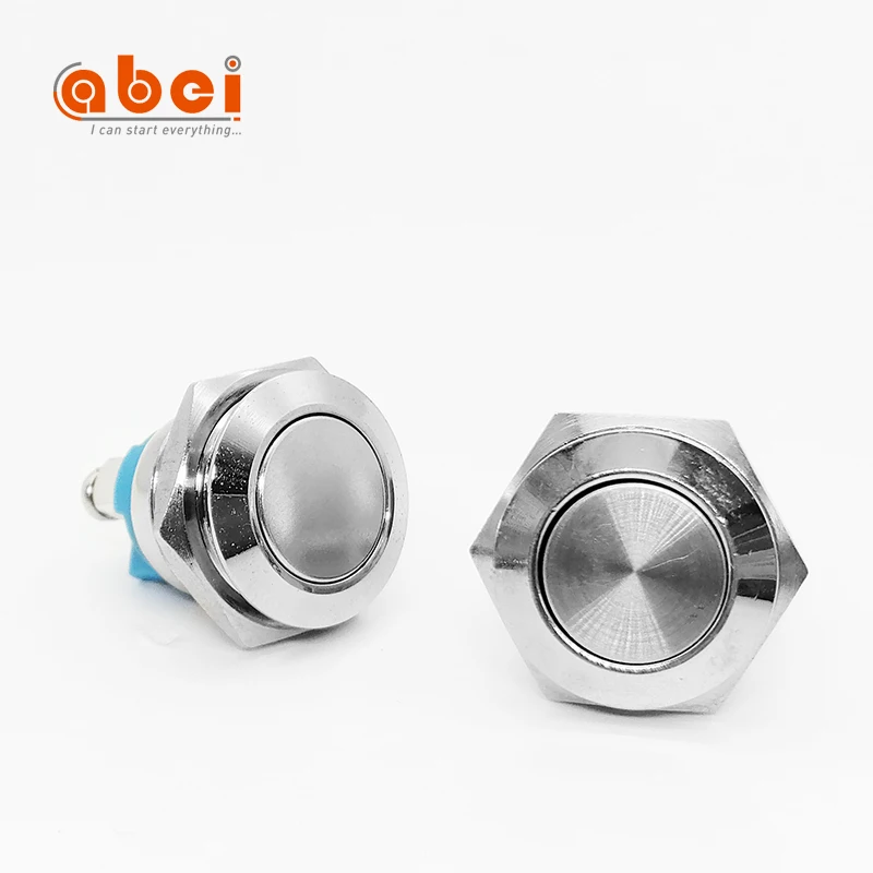 16mm Brass Nickel Plated/ Stainless Steel Button Waterproof Round Arcade Push Button