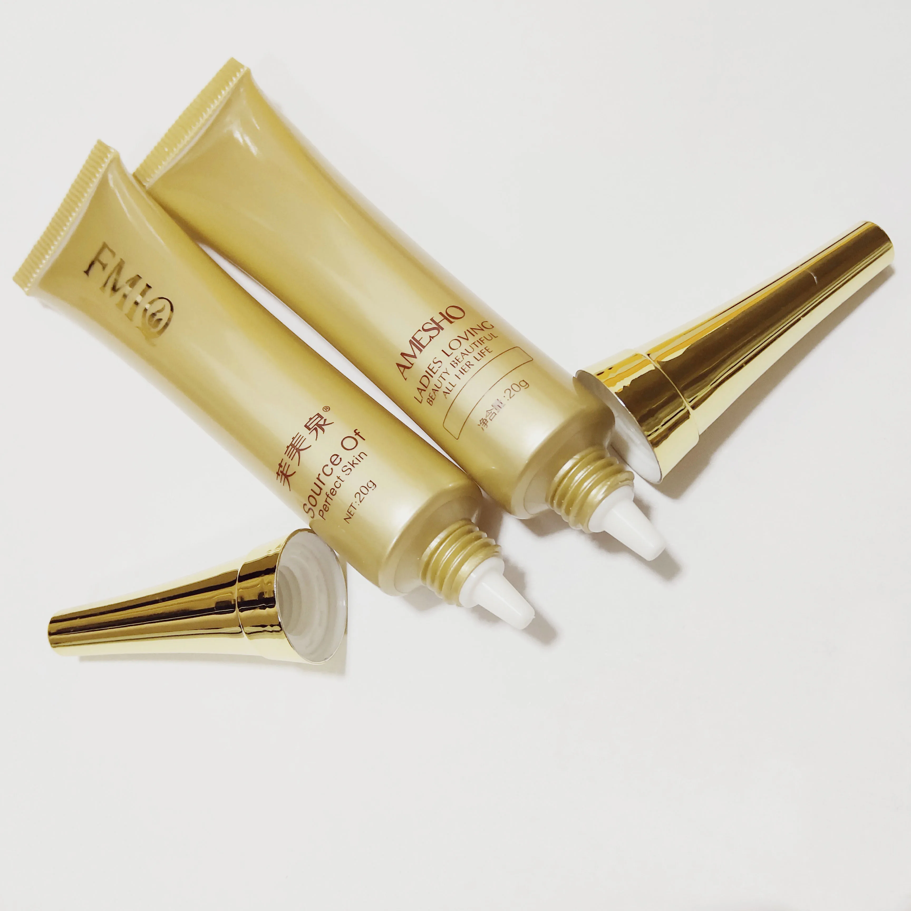 
15g Semi-transparent plastic tube with long pointed nozzle eye cream packaging tube cosmetic 