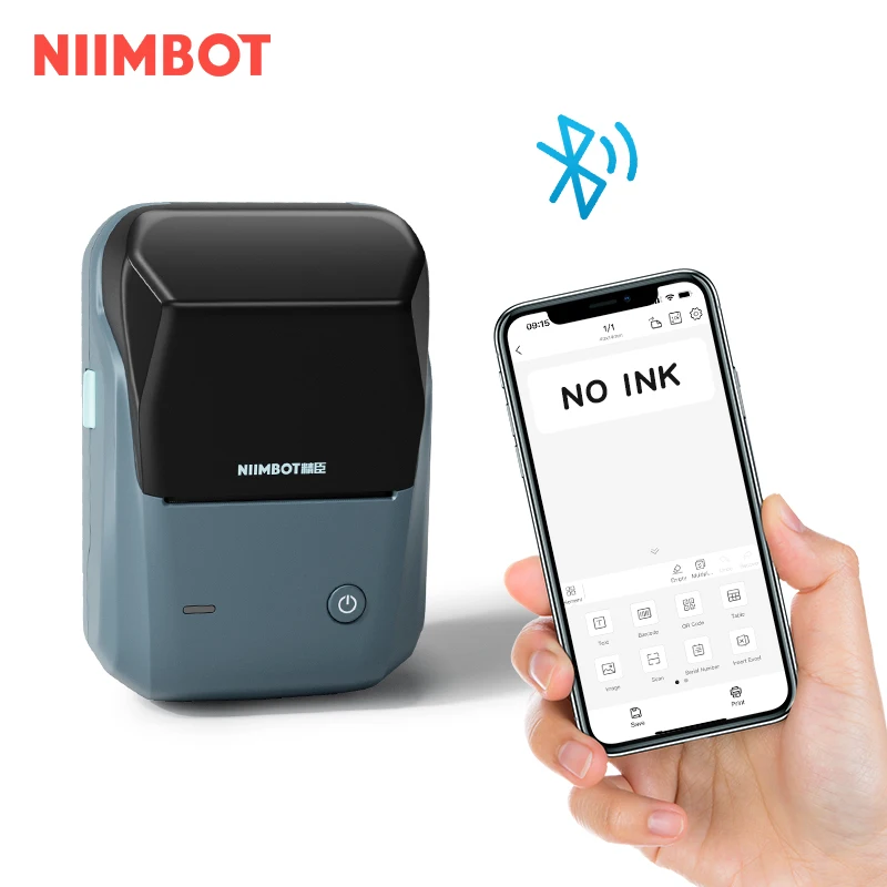 NIIMbot B1 mobile thermal printer address label sticker printer machine shelf price tag label printer