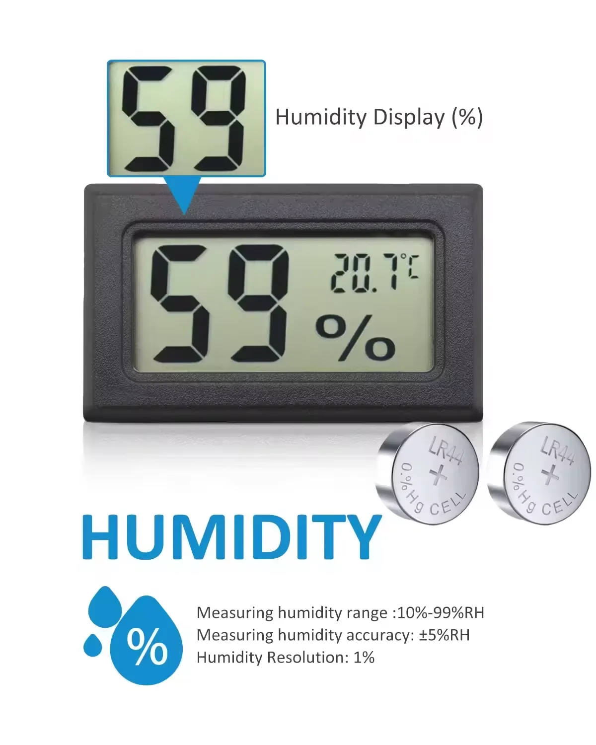OEM Indoor LED Digital Display Hygrometer Household Humidity Temperature Measure Thermometer Hygrometer