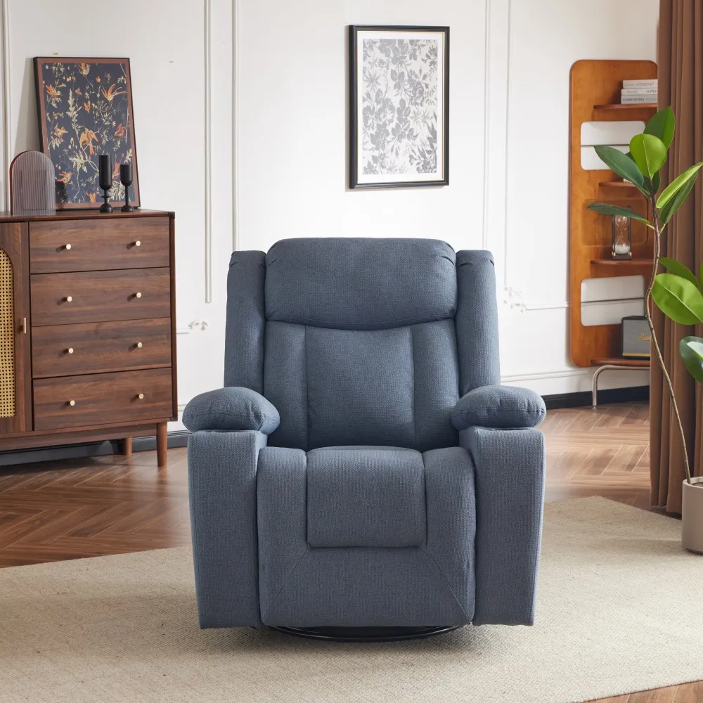 Sans Modern Upholstered Armrest Manual Glider Recliner Chair Fabric Recliner Sofa Single