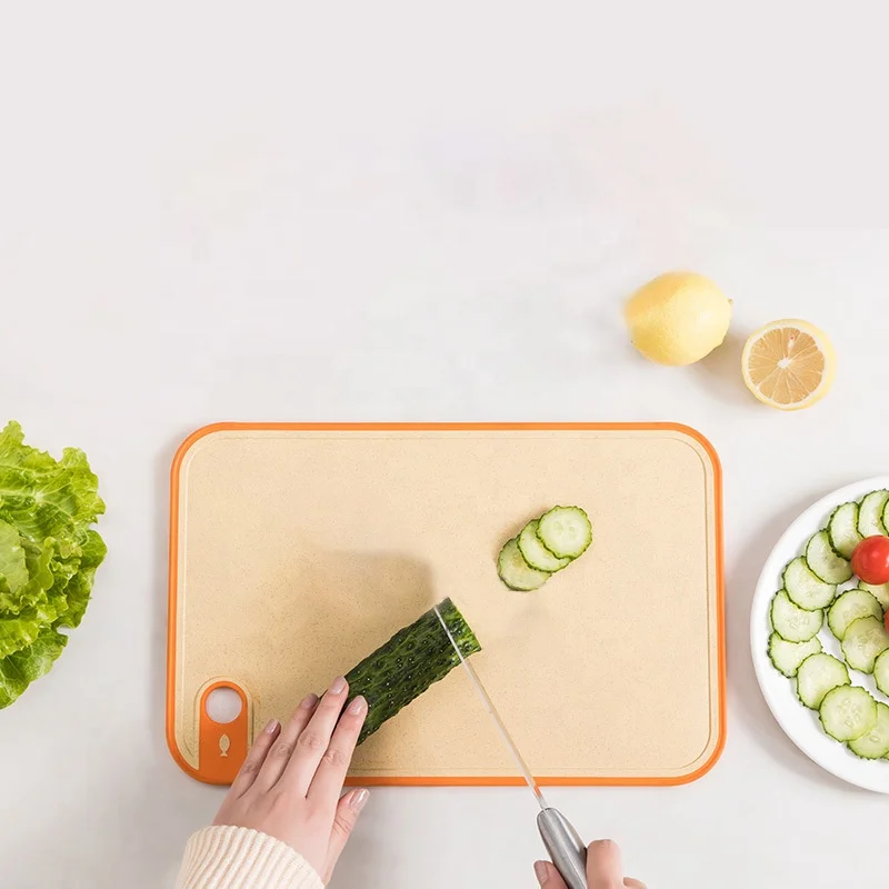 Kitchen Degradable Non-slip Cutting Board Double-sided Wheat Straw Chopping Block Manufacturers Chopping Board