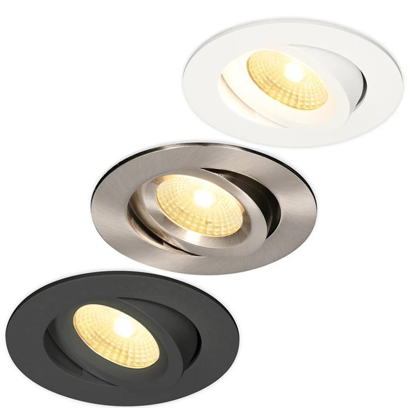 Odm Customised Downlight Ip44 Outbow 8Watt Round Led 8W Downlight Die Cast Aluminum Dimmable Cob 80Mm Led Downlight