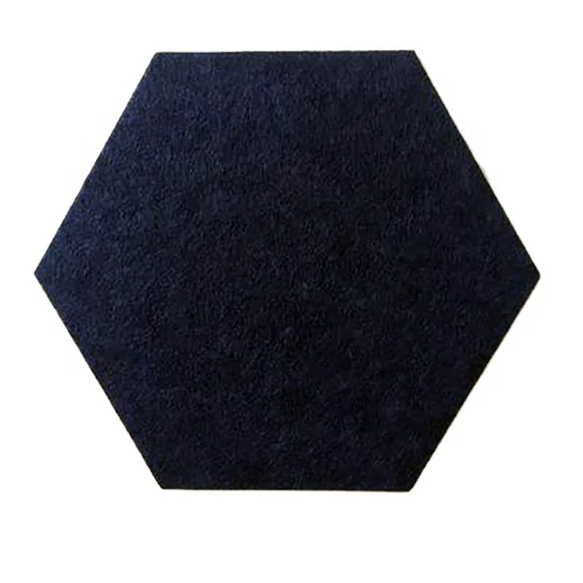 High Density Sound Proof Padding Wall Decorative Polyester Fiber Hexagon Acoustic Panels For Home Theatre