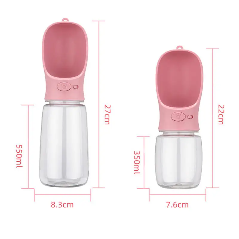 Wholesale Custom simons logo abs bpa free Sample portable travel 550 for small drinking walking pets cat dog water bottle