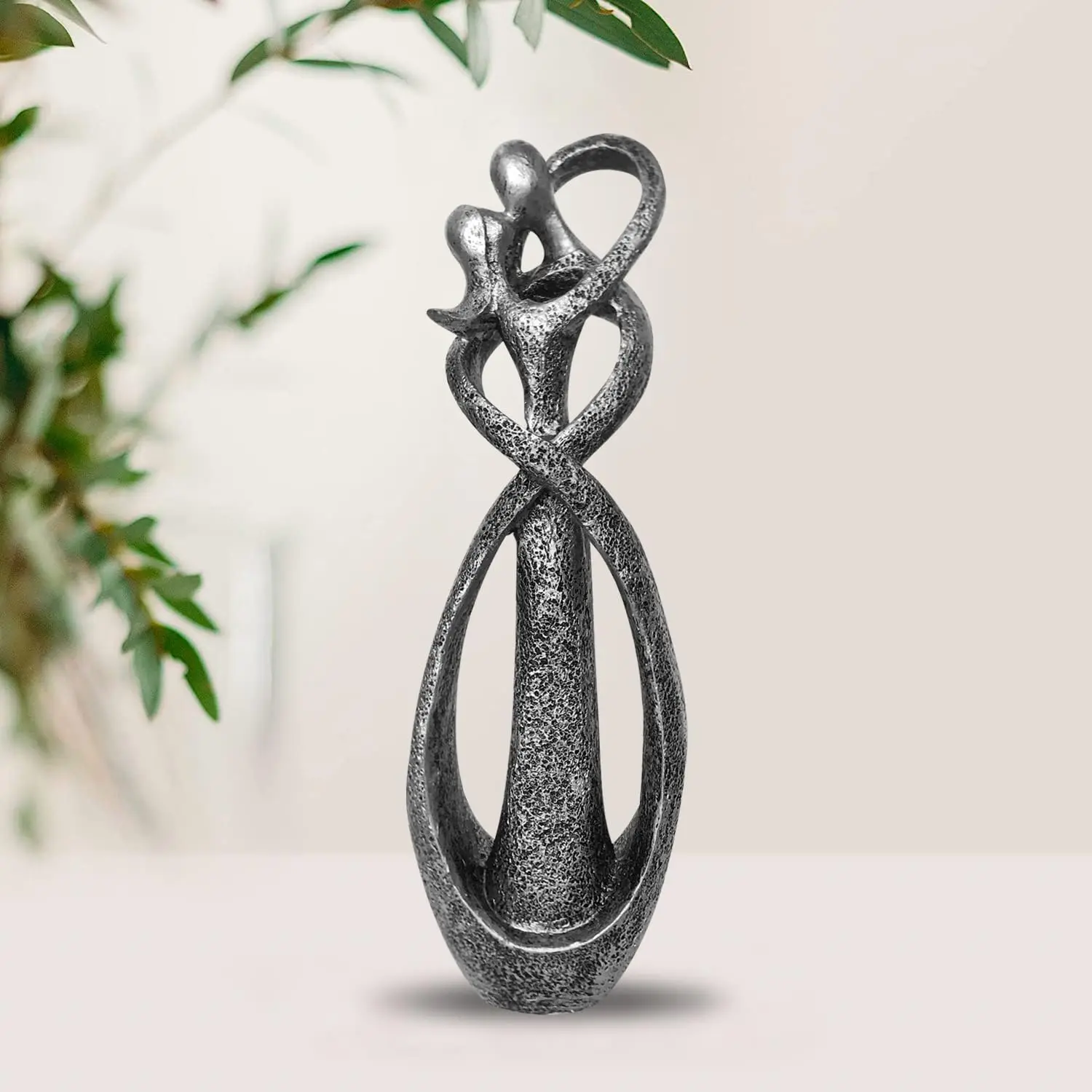 Custom Resin Crafts Abstract Couple Angel Statue Figurine for Home Decoration