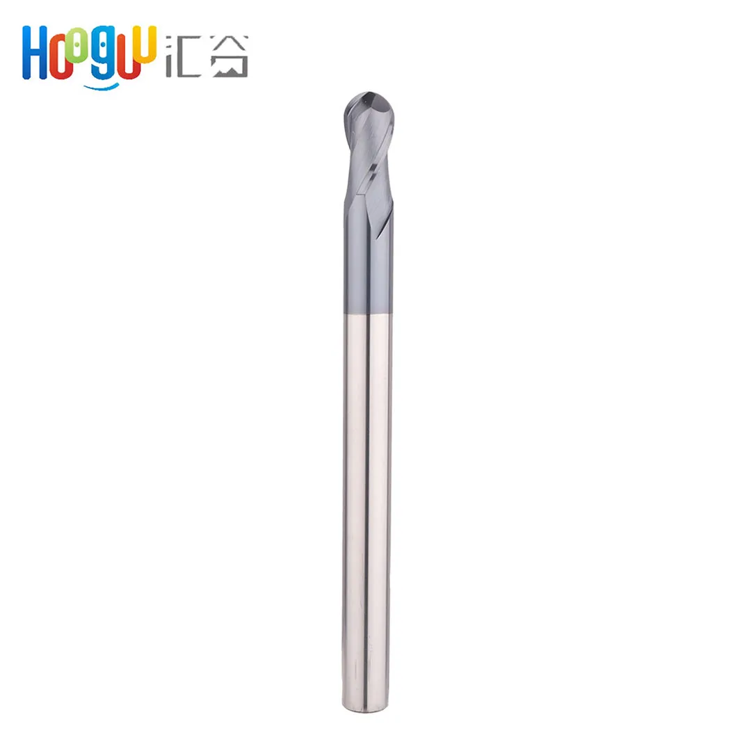 end mill HRC50 2 Flutes tungsten solid carbide end mill ball nose for Extended Milling Tools with 150mm end mill