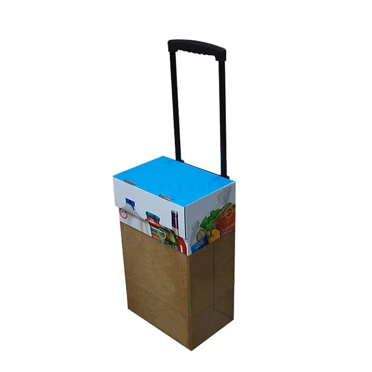 Custom wholesale will be portable telescopic creative rod box with pulley carton folding packaging carton case