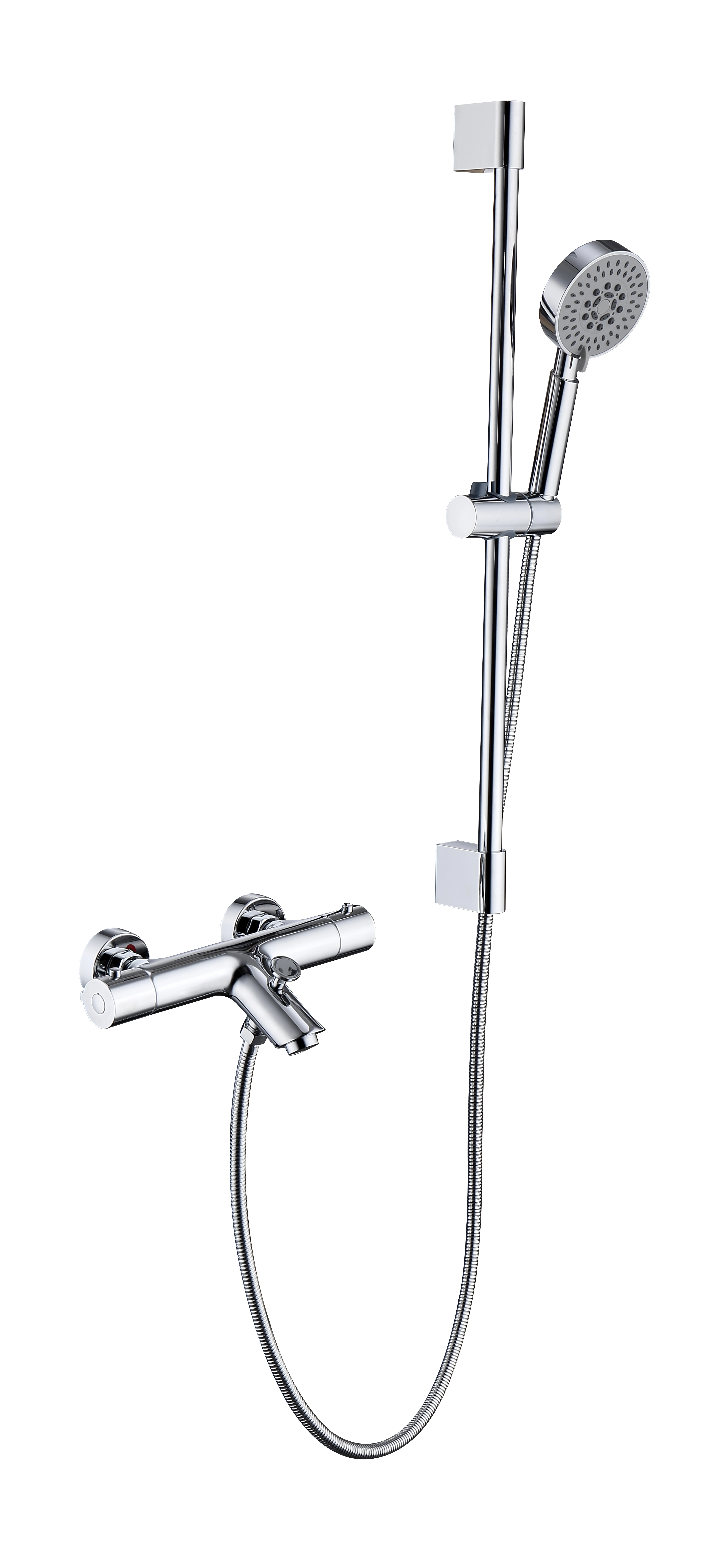 Hot Sale High Reputation Chrome Solid  Brass Shower Mixer System Double Handle 2 Ways Shower Faucet OEM and ODM Factory Price CE