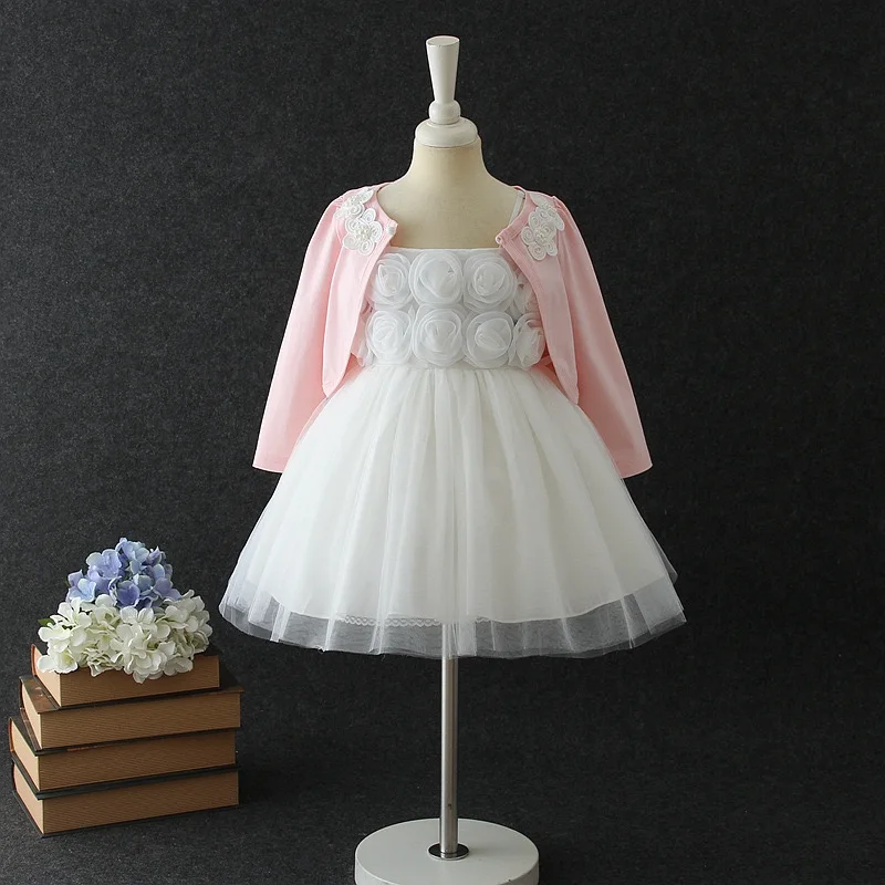 2025 Winter & autumn new toddler clothing set baby girl wool coat and dress baby 1 year party toddler dress