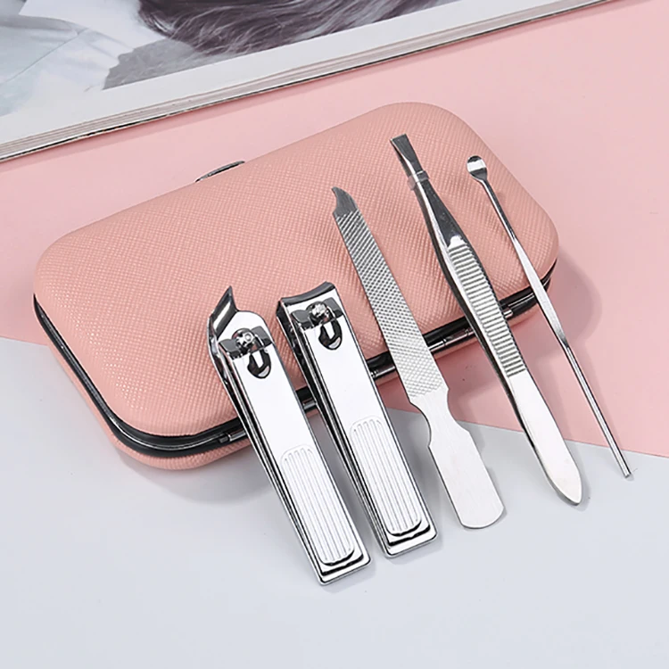 LMLTOP 5pcs/Set Stainless Steel Nails Care Trimmer Traveler Manicure Set Gifts C0181 Dead Skin Shears Cuticle Nipper Toe Tool
