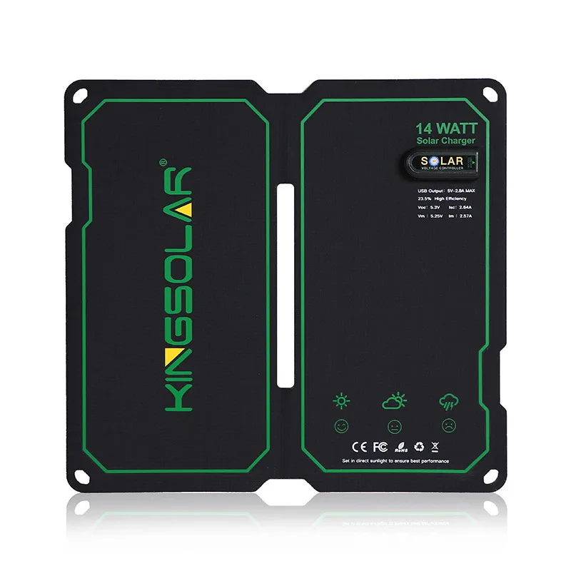 Etfe High Quality Spot Folding Solar Panel Four Foldable 14W Folding Solar Panel Laminated Folding Solar Panels