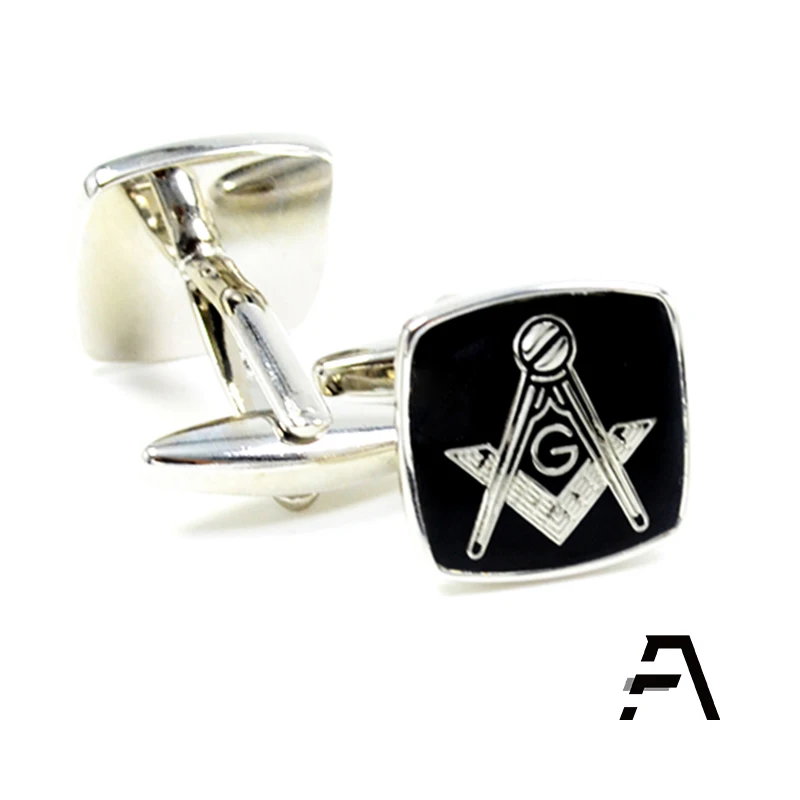Серебряные Масонские Запонки Freemason