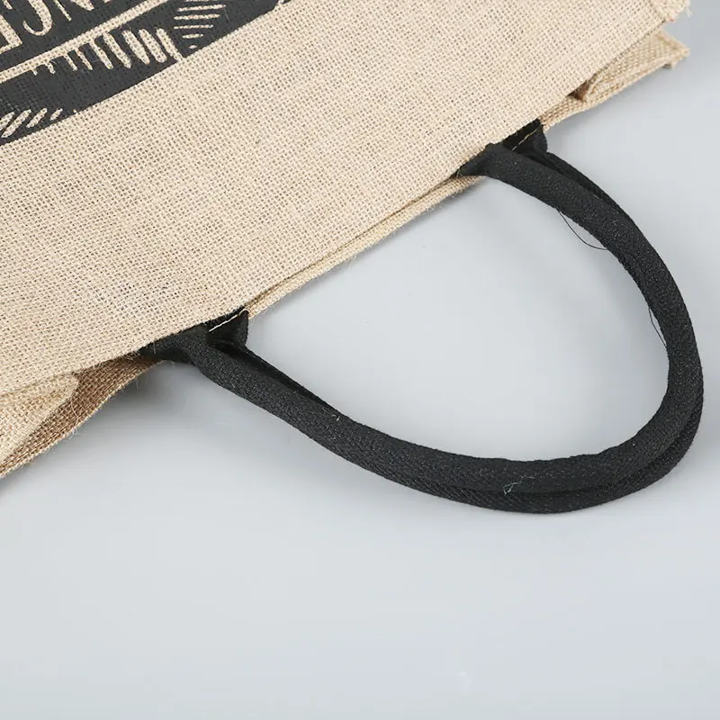 Custom logo hemp bag gift tote bag shopping handbag