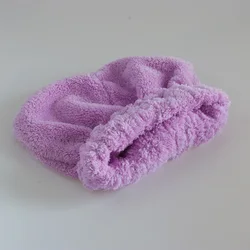 Soft Women Head Coral Fleece Microfiber Bath Hair Cap