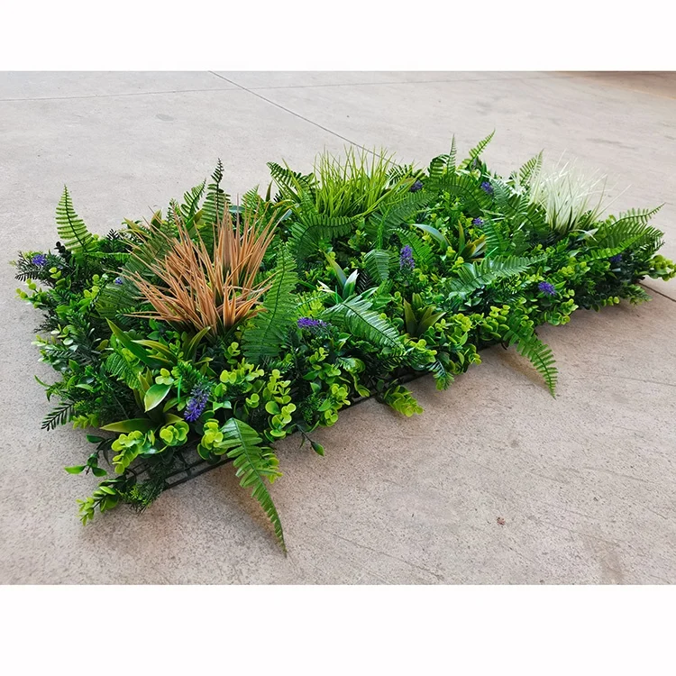 Grass Artificial Panels Artificial Grass Wall Latest Wholesale Plastic Moss Plant Artificial Hedge Boxwood Panels for outdoor