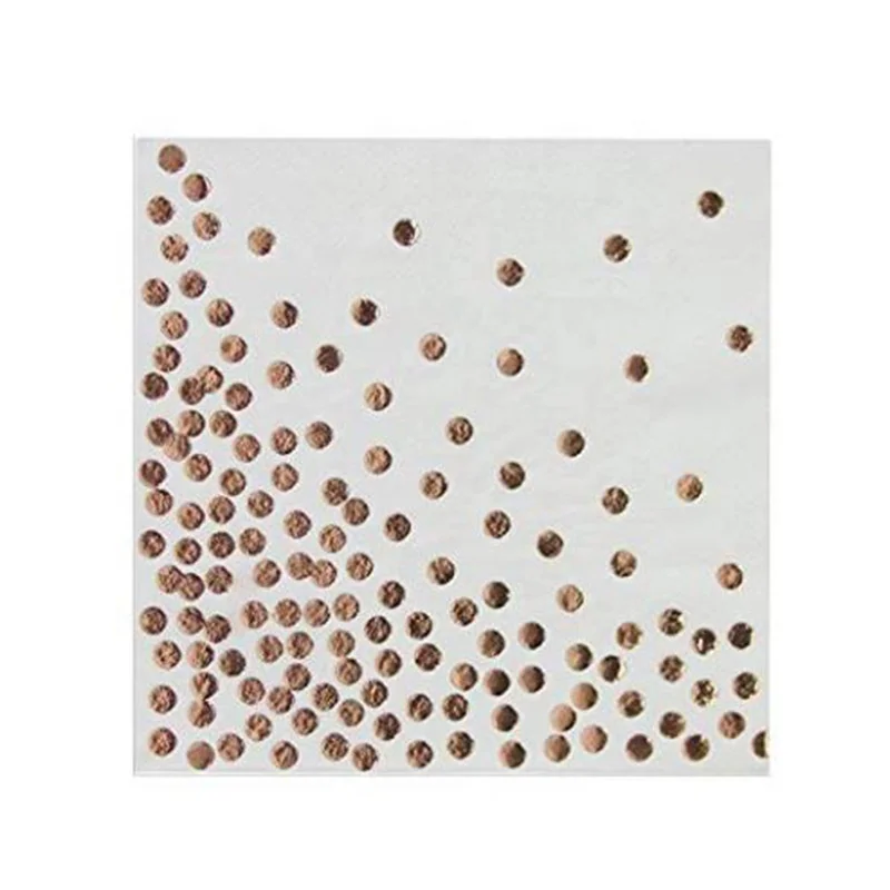 2021 Eco-friendly Home Garden 9oz Disposable Tablecloth Rose Gold Lace Tableware Sets Gold Disposable Plastic Cups