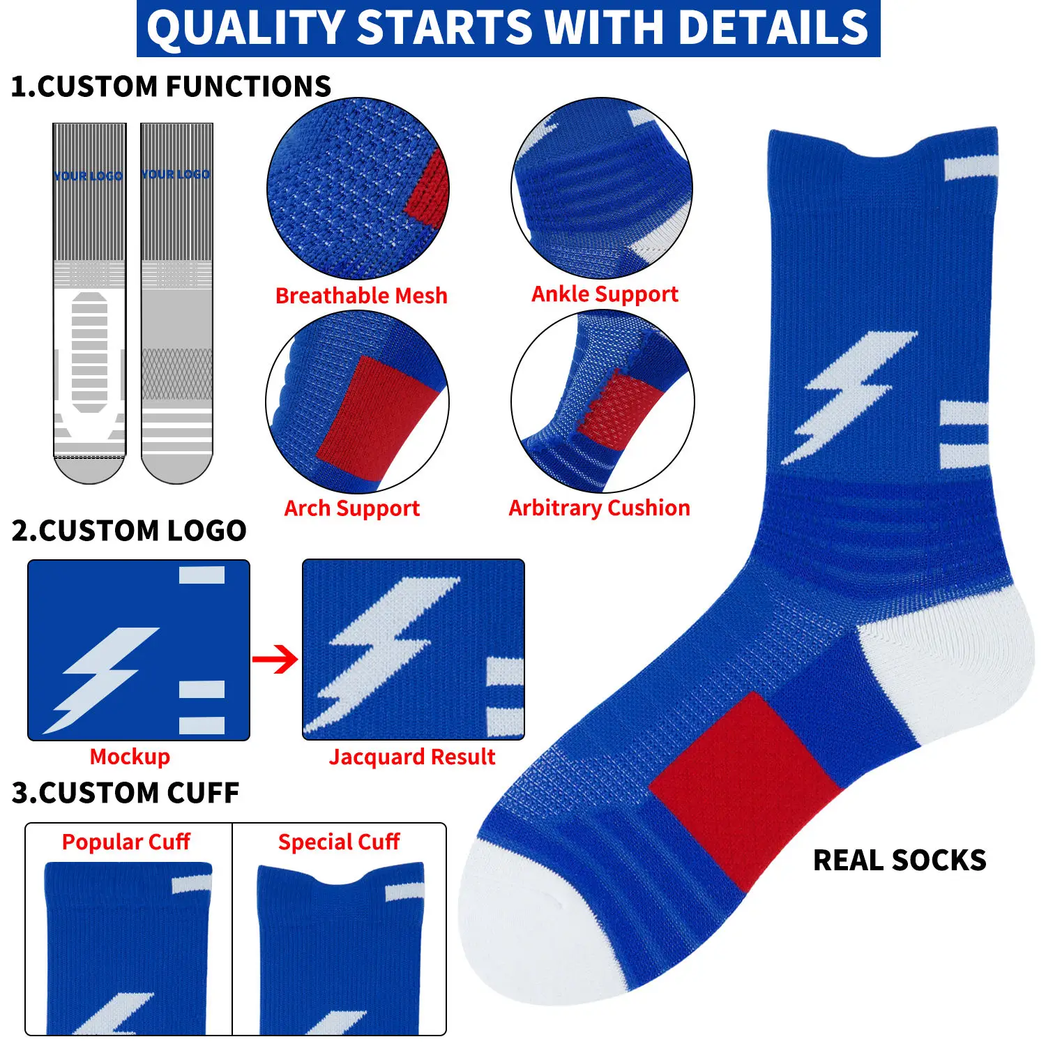 Fast sample cotton black sports socks mens athletic socks cycling gym workout terry sport sox crew for man sock