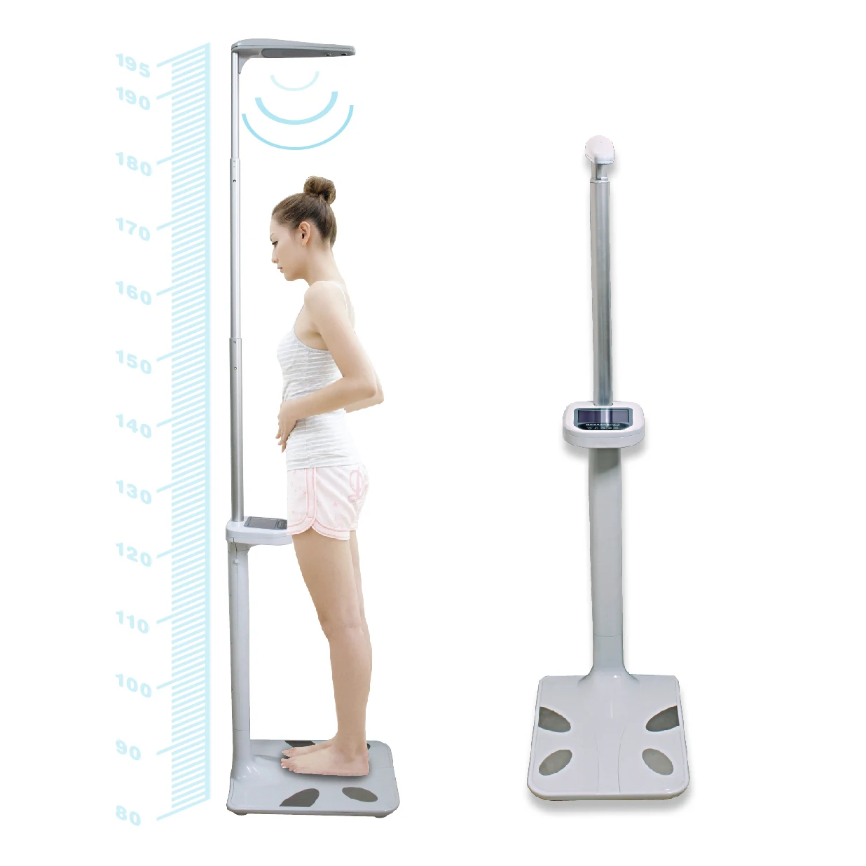 200KG Ultrasonic BMI Body Height Measure Weight Fat Scale Digital Height Weight Scale for Human
