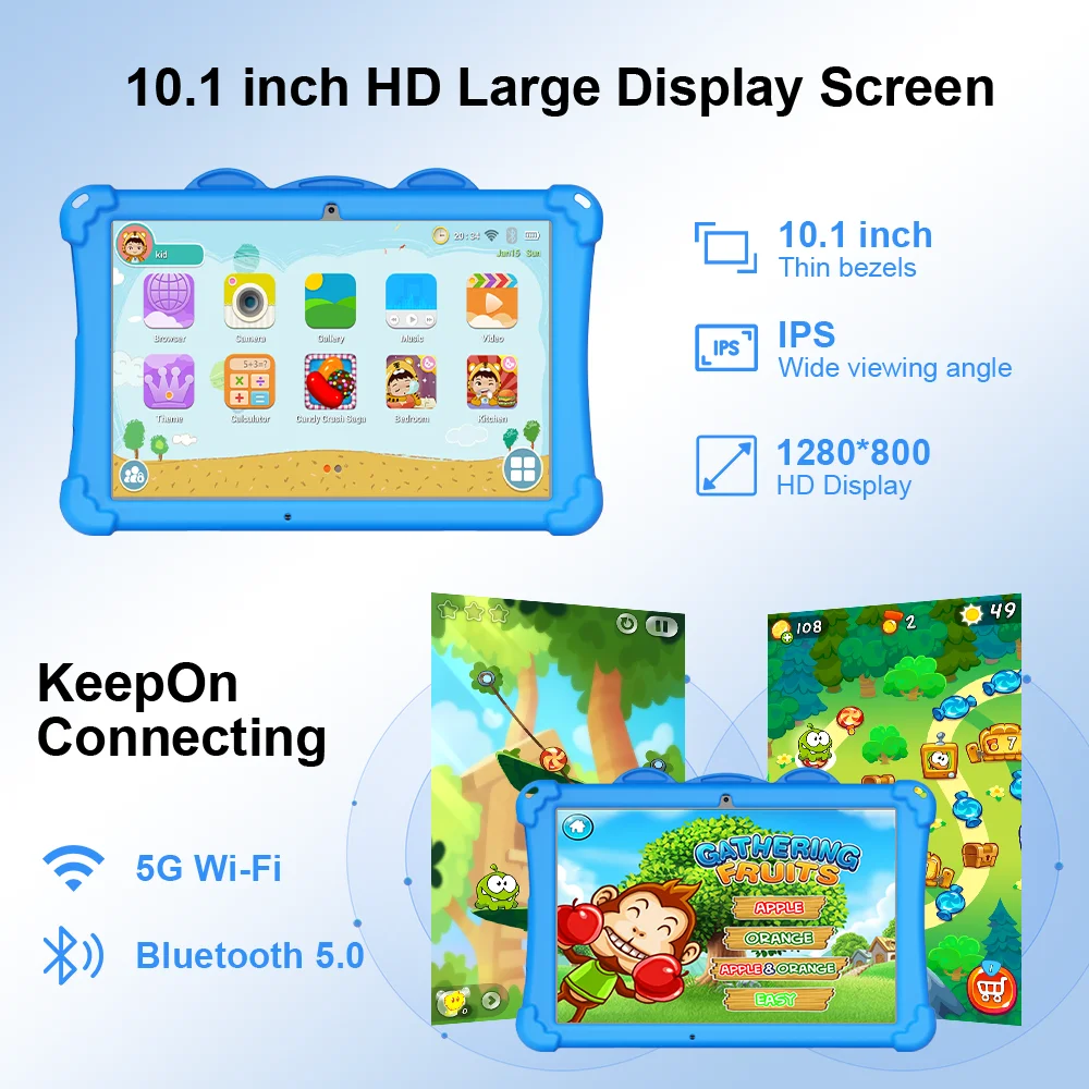 NEW 2024 10.1 Inch  4GB+64GB Child Tablet Android 13.0 WlFl writing tablet for kids Educational Reading Machine KidsTablet