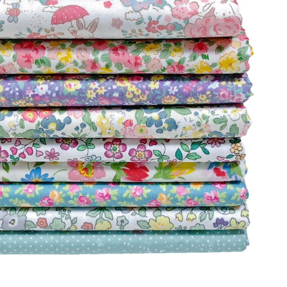 
floral series pure cotton cloth twill make bedding hand-made DIY decorative fabric 160g/m 
