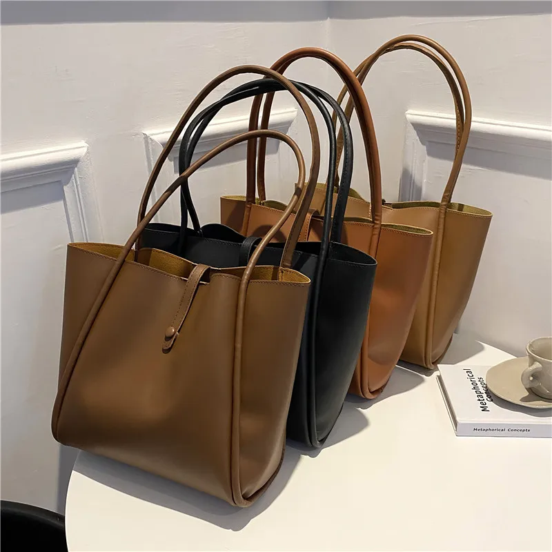 I-0179 Large Capacity Women Fashion Handbags Fashion One Shoulder Bag Supplier Cheap Women Bags Set 2 Bags Tote  Shoulder