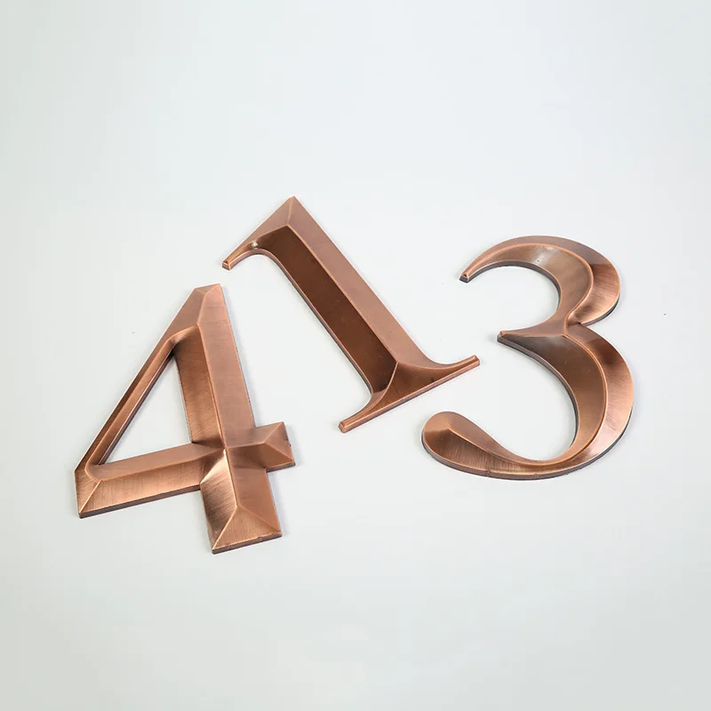 Hotel House Number 23cm Floor Corridor Sign Bronze logo