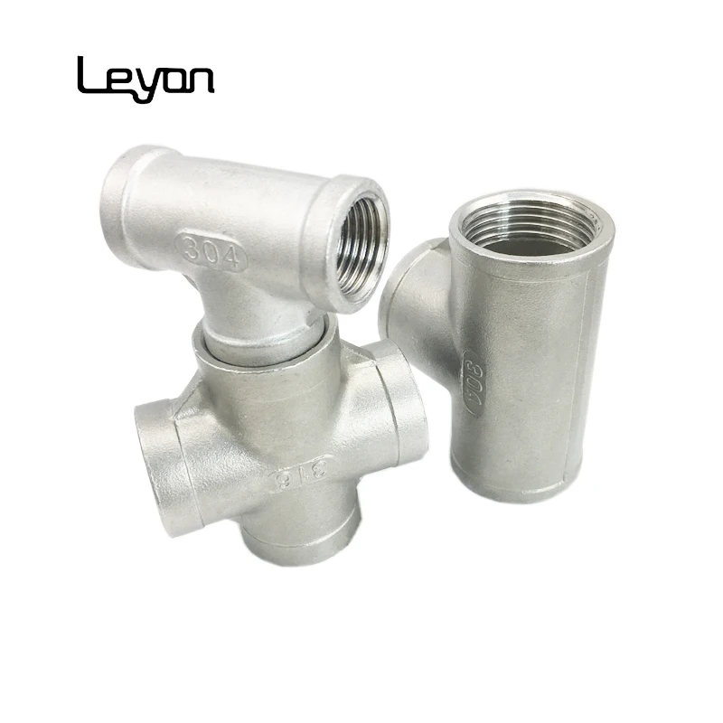 stainless steel hydraulic tubing 3/4 inch NPT threaded plumbing fittings stainless steel cross