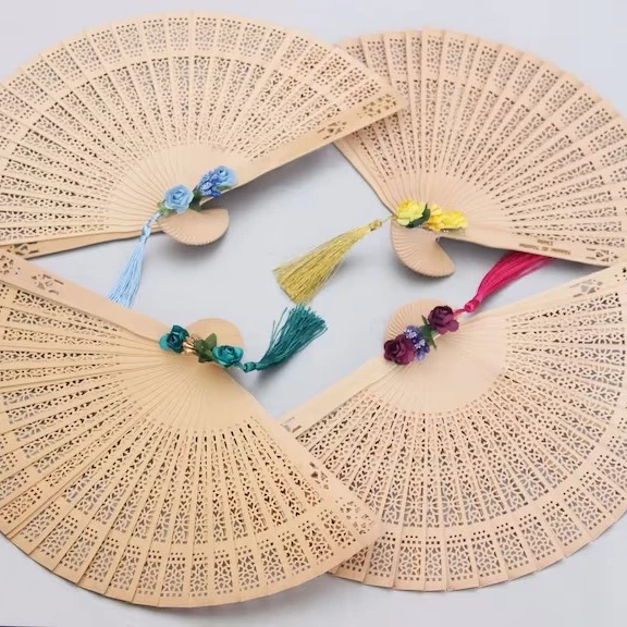 Partycool высококачественный китайский винтажный танцующий свадебный подарок на заказ сувенирное украшение натуральный деревянный складной ручной