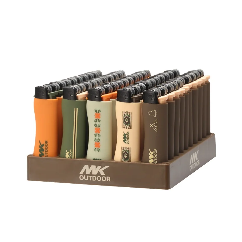 Custom LOGO Lighters manufacturer Flint encendedor Plastic lighter factory Gas feuerzeug Candle Flint Stone cigarette Lighter