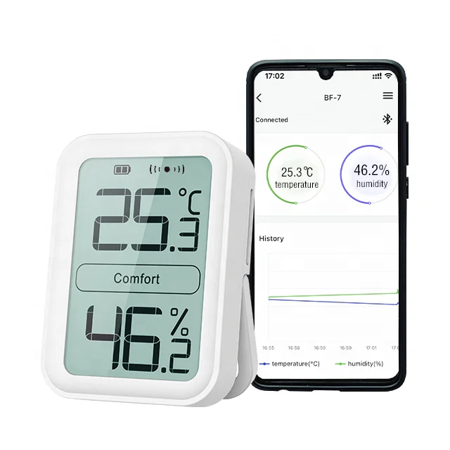 Top Seller BFOUR BF-7 Digital Indoor Outdoor Thermometer Hygrometer with APP
