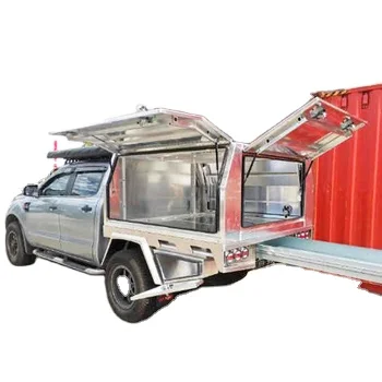 Customized Ute Metal Tray Single Cab Aluminium Lift Off Vehicle Canopies For Sale for Toyota Hilux. SR5 2015