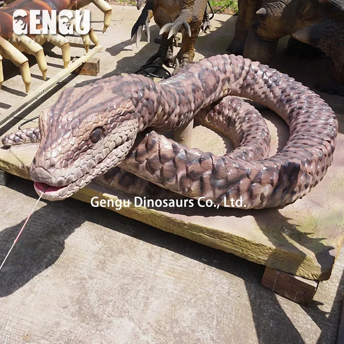 Handmade Life-Size Realistic Animatronic Snake Statue Realistic Animatronic Model